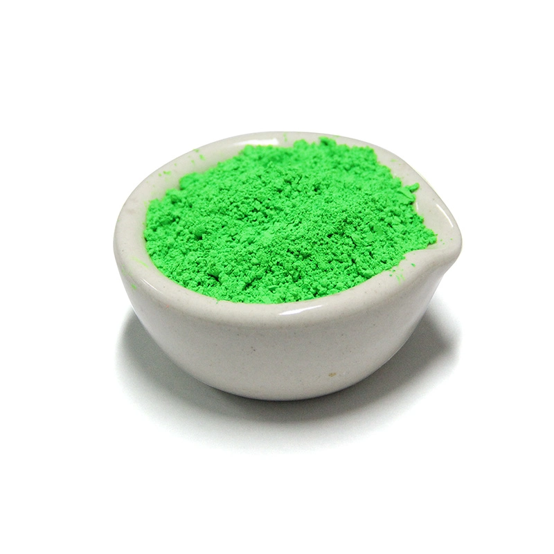 Green Glowing Fluorescent Pigment Used in Paint, Printing Ink, Cosmetics, Plastic