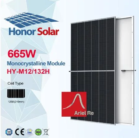 665W Mono Panel Solar Panel Solar de la celda de la mitad de la energía solar renovable Sistema de Energía Solar