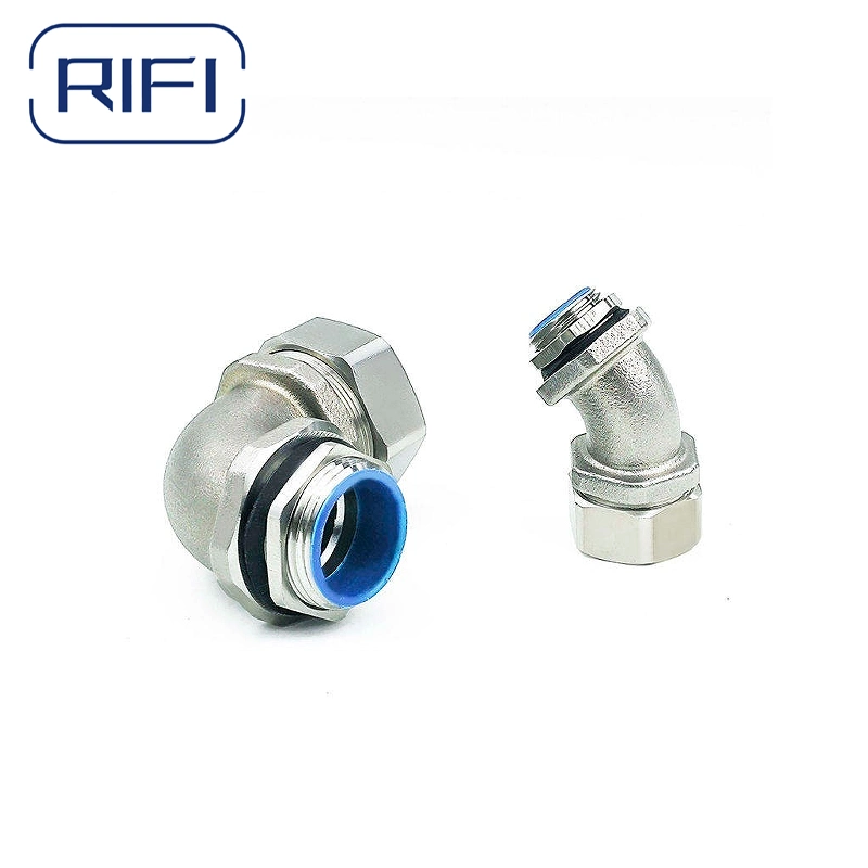 90 Degree Dwj Type Liquid Tight Conduit Connector PVC Coated Flexible Conduit connector