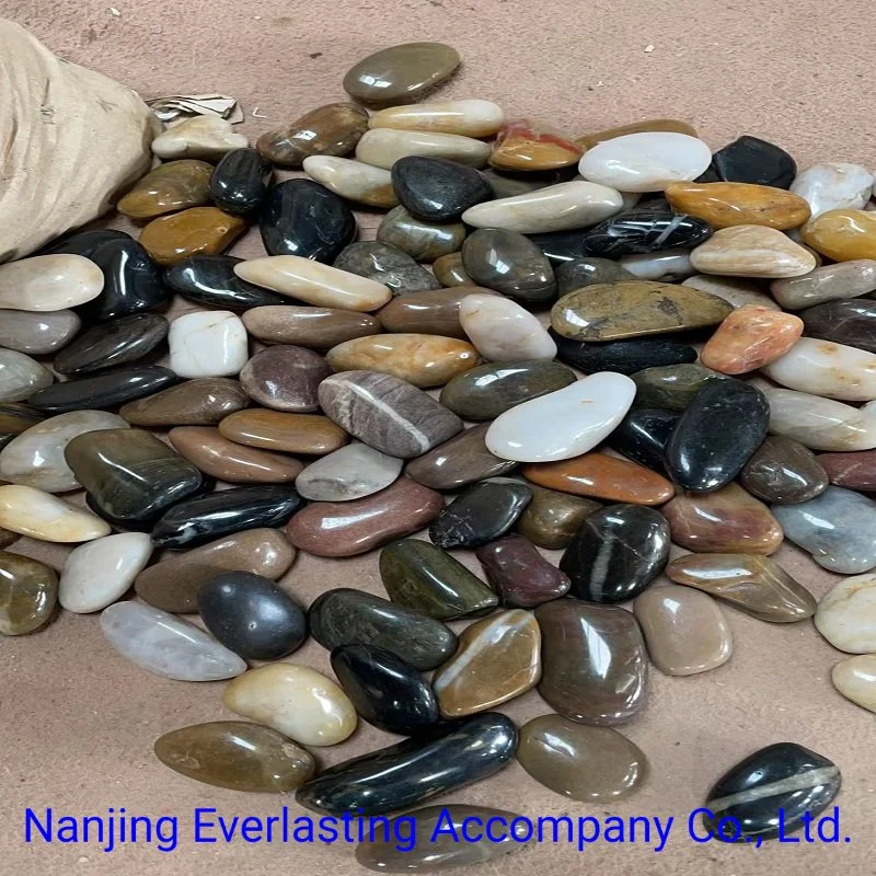 Aquarium Decorative Rocks China Polished Mix Colors River Stone