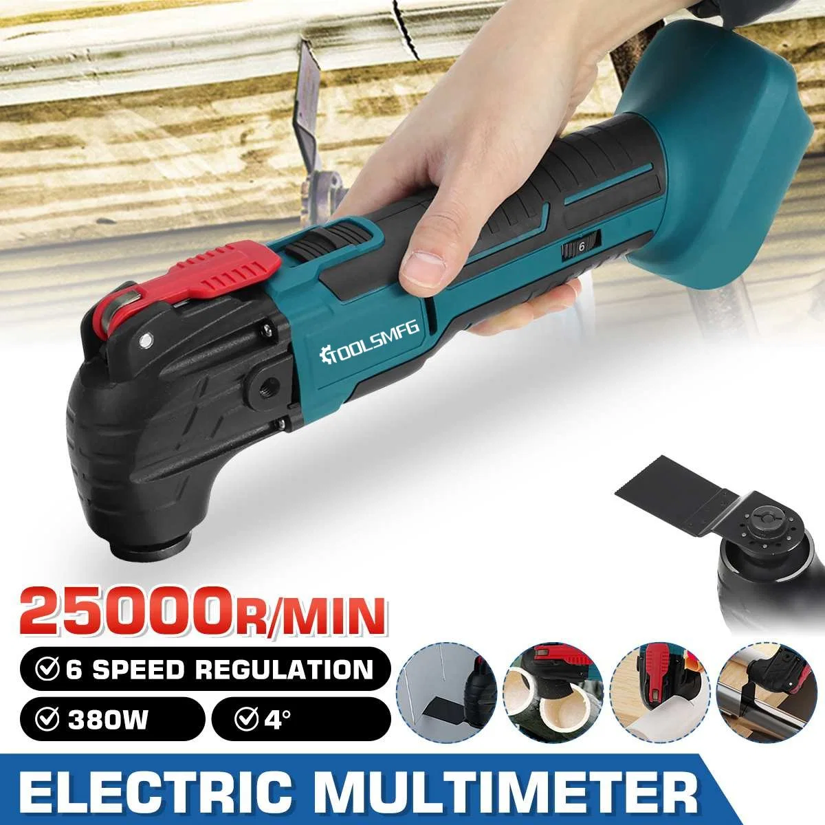 Toolsmfg Cordless Oscillating Multi-Tools Electric Trimmer Saws Home Rechargeable Woodworking Power Tools for Makita 18V