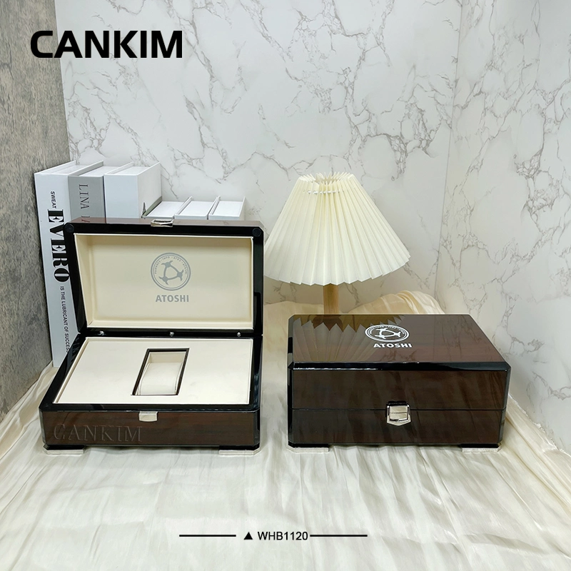 China Wholesale/Supplier Stock Wooden Shiny Lacquer Watch Packaging Box Watch Case Box Watch Box