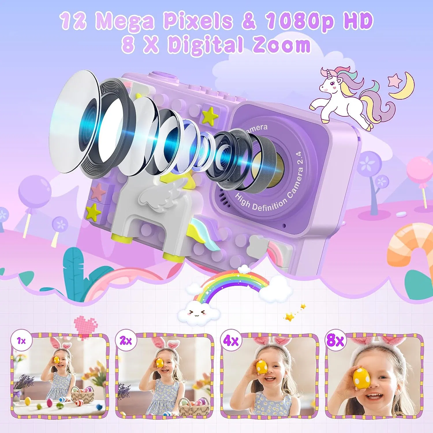Beste Kinder Geschenk Kinder Kamera für Kinder 1080p HD-Video Foto Spielzeug Kamera für Kinder