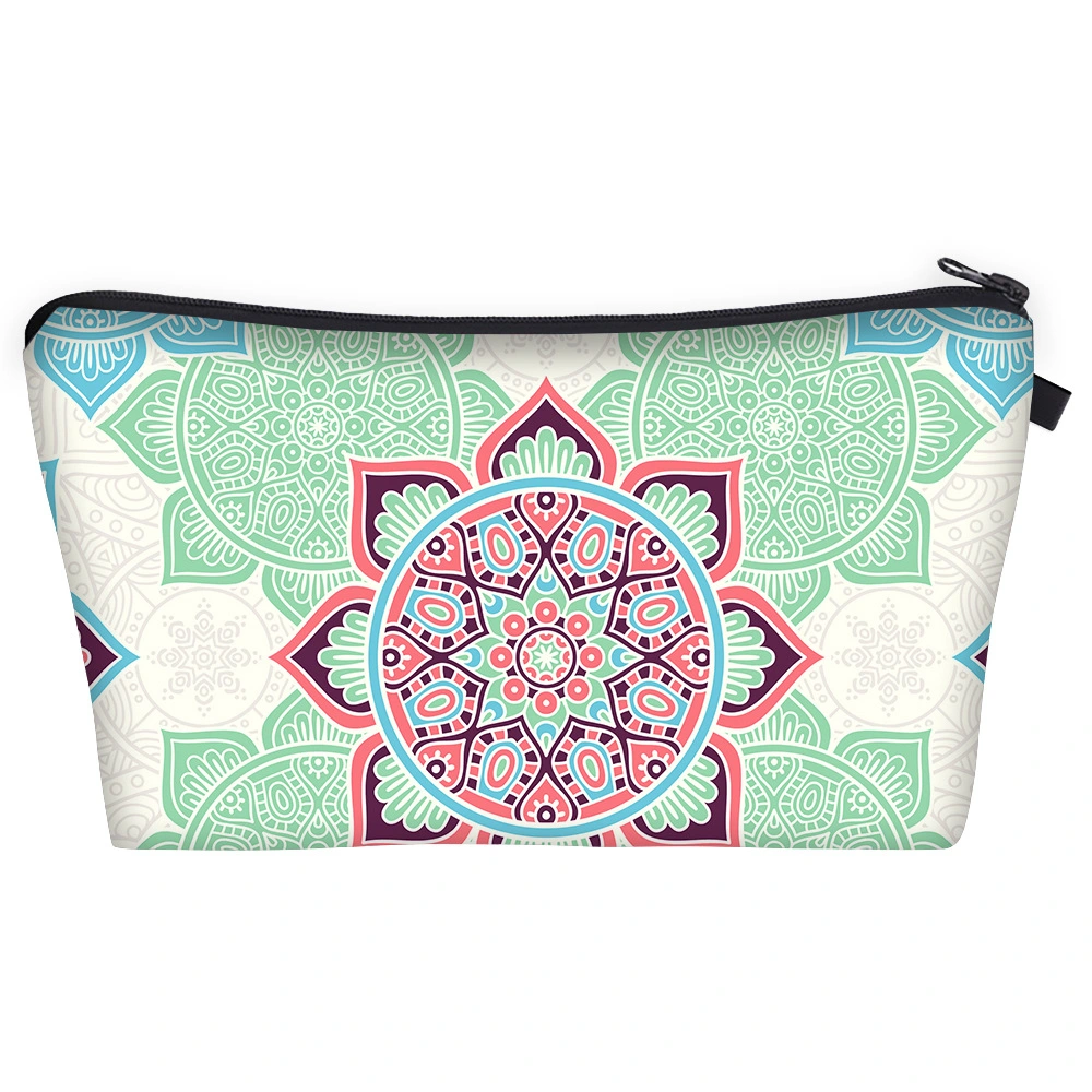 Polyester Wholesale/Supplier Mandala Printed Cosmetic Bag Makeup Pouch Pencil Bag