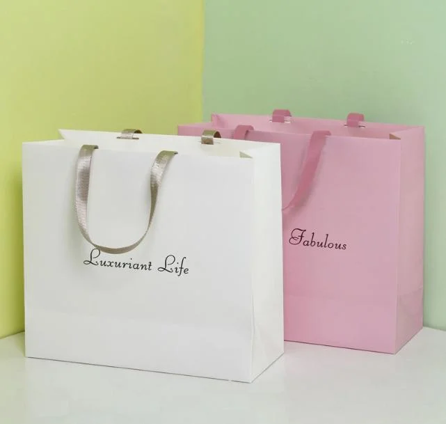 Premium Quality Luxury Matte Modern Fancy Retail Paper Tote Bag for Clothing Wedding Birthday