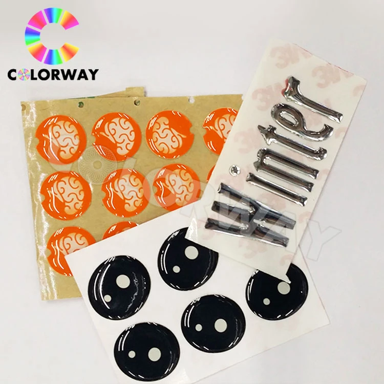 Custom Print Decorative Round Adhesive Clear Dome Epoxy Sticker