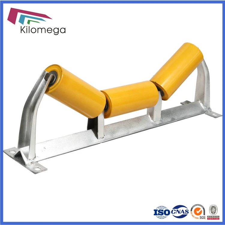 Belt Conveyor Steel Idler Paint Roller with Galvanized Frame