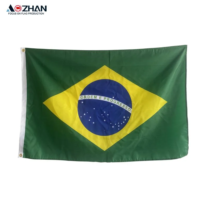 Professional Manufacture Custom 3X5FT Large Industrial United Brazil Cheap Country Flags, Different Country 3X5FT Flags