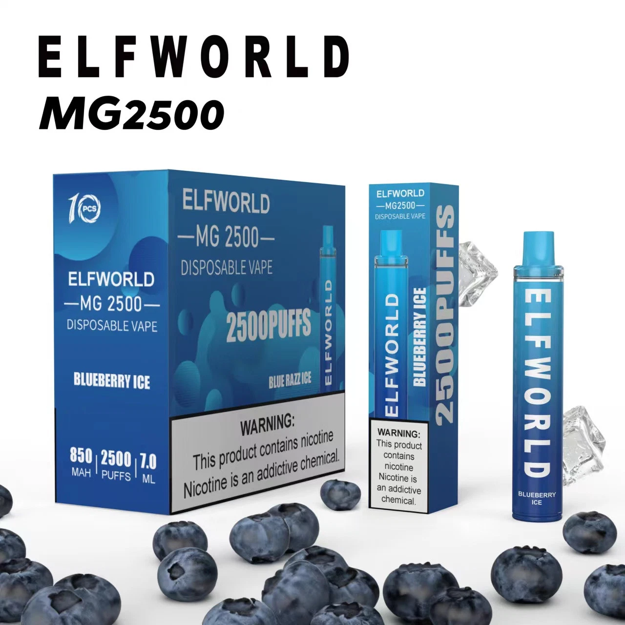 Prix de gros Stylo Vape Jetable 2500 Puff Elfworld Mg avec Différents Arômes