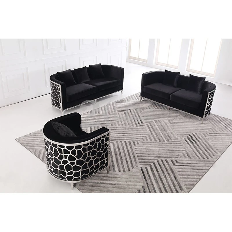 Kanada Wohnzimmer komfortables Samt Stoff Sofa-Set für zu Hause Möbel