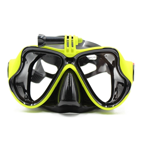 Gafas de buceo buceo libre máscara de buceo de vidrio templado con Gopro Monte