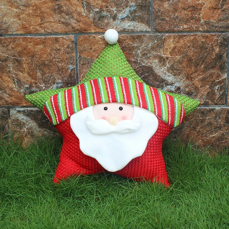 Christmas Pillow Plush Baby Santa Claus Five-Pointed Star Toys