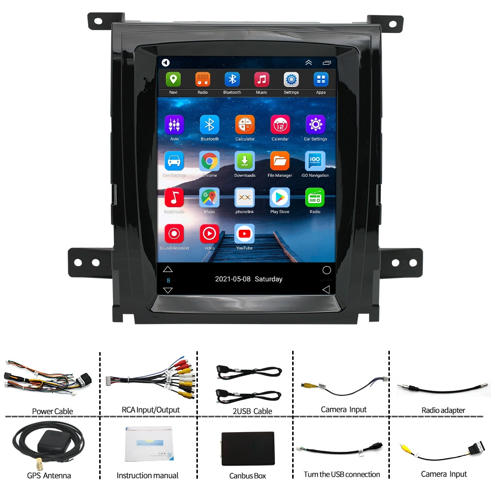 9 Polegada Android sistema GPS Car Rádio Estéreo do carro de vídeo DVD para o Cadillac Escalade 2007-2012