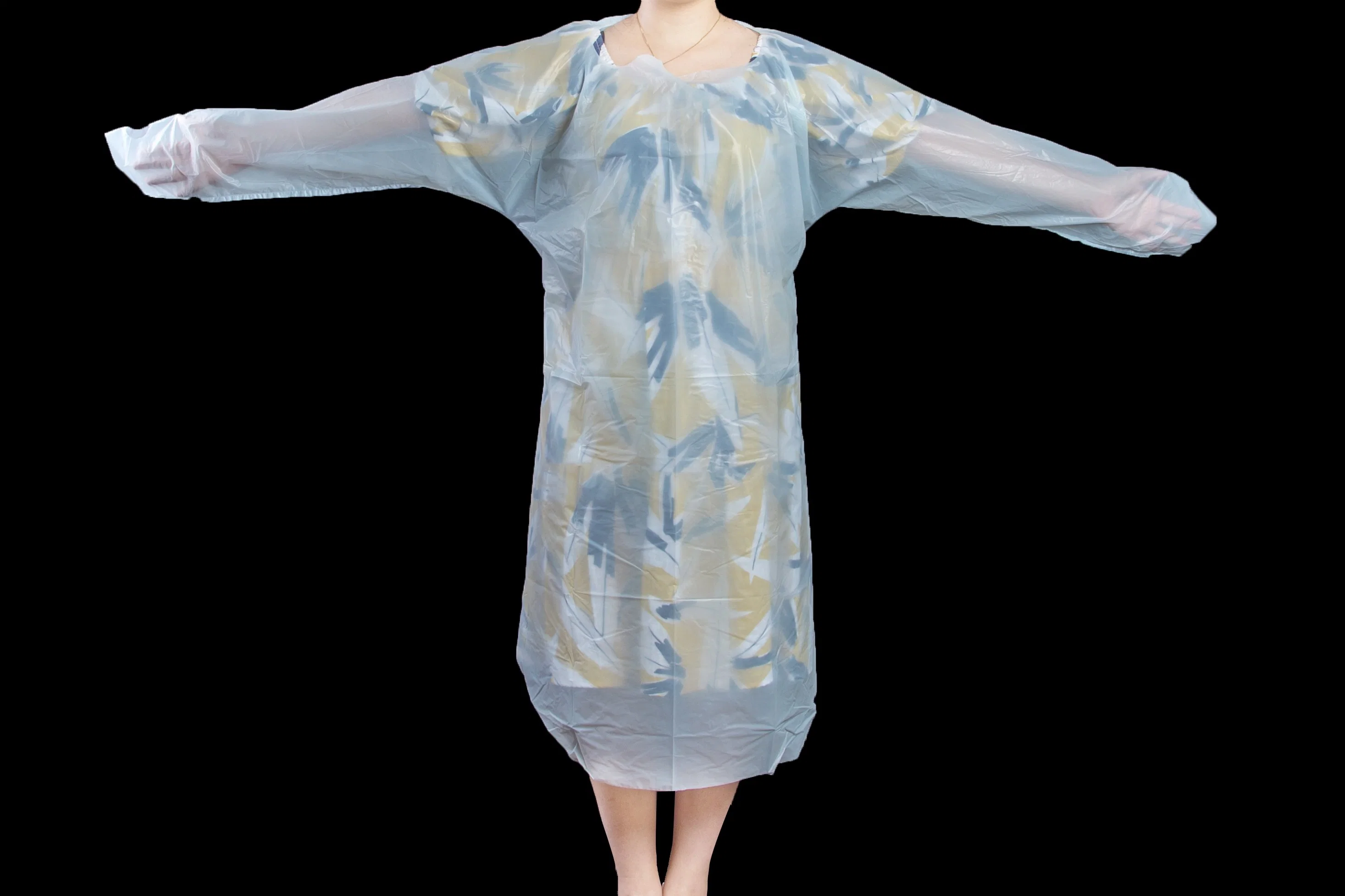 Medical Disposable Isolation Hospital Waterproof CPE/PE Gowns