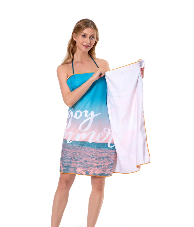 Strandtuch Mit Farbenfrohem Schal Und Body Warm-Handtuch Aus Wasserabsorbierender Baumwolle