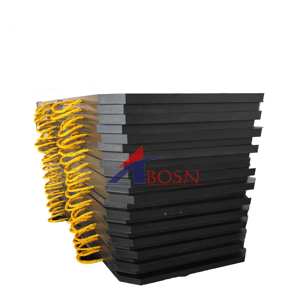 Abosn Crane Cribbing Stable Pads Heavy Equipment Outrigger Pads Jacking Base Blocks