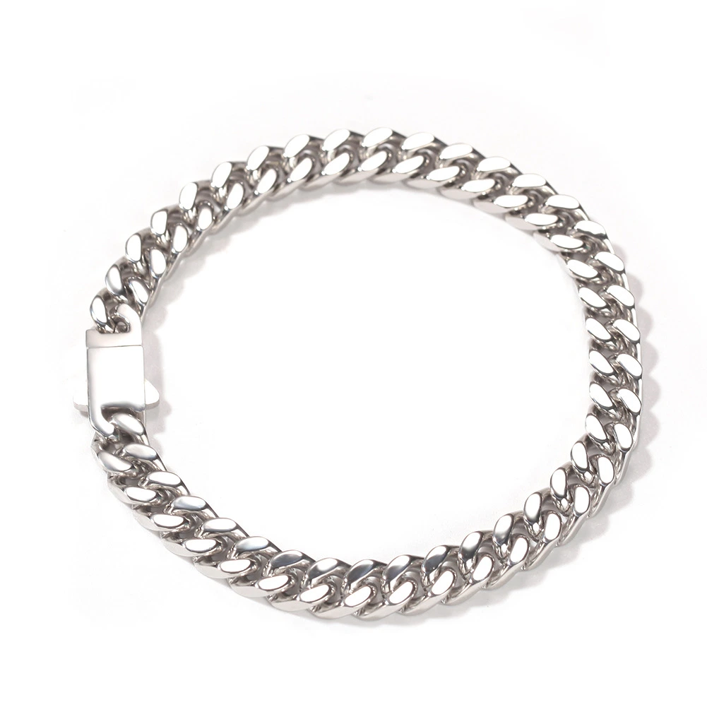 Stainless Steel Jewelry Cuban Link Chain Bracelet Bangle