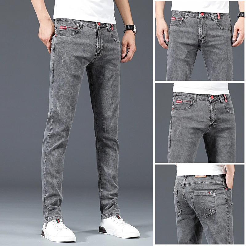 Factory Custom Wholesale Made Popular Mens Designer Pants Slim Fit Elastic Punk Style Pencil Pants