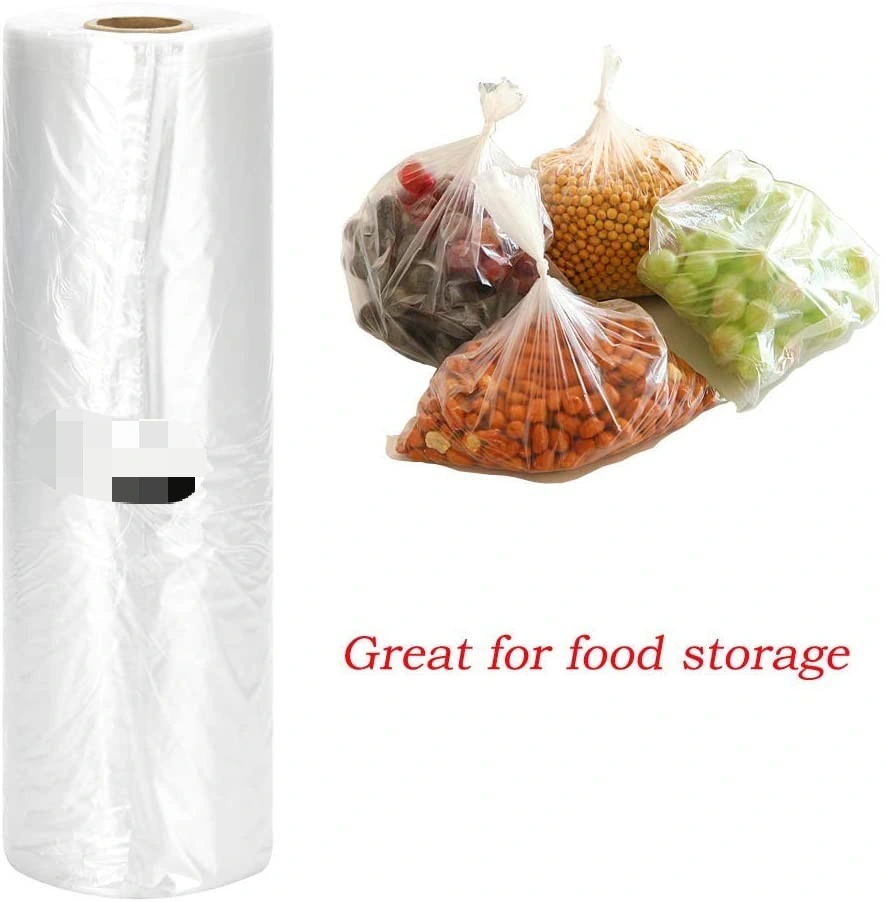 Vegetables Packing Plastic Flat Bag with Gusset for Super Market or Farmer's Market