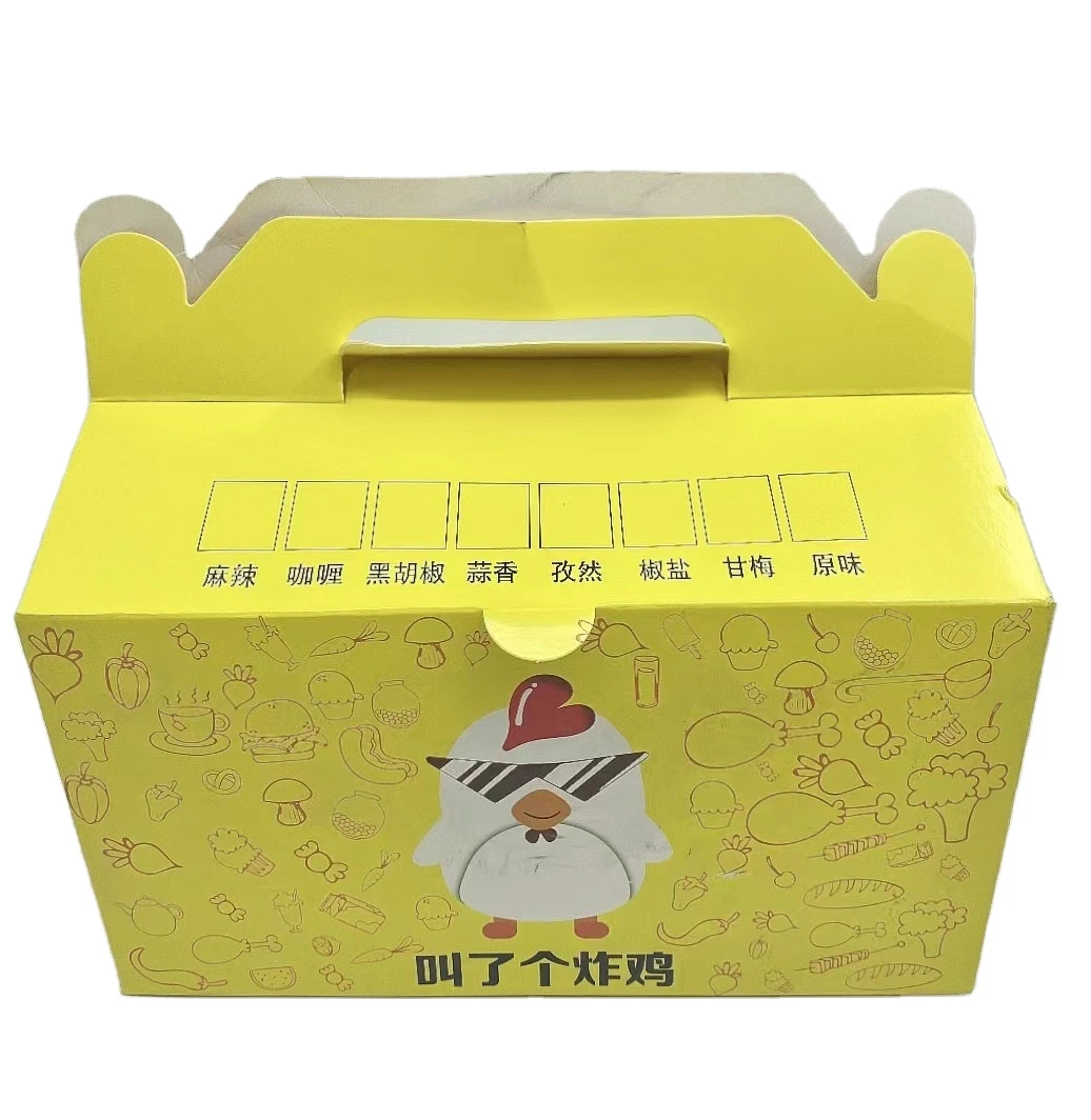 Food Grade Custom Printed Size Caja Lunch Boxes Design Cardboard Carton Burger Box