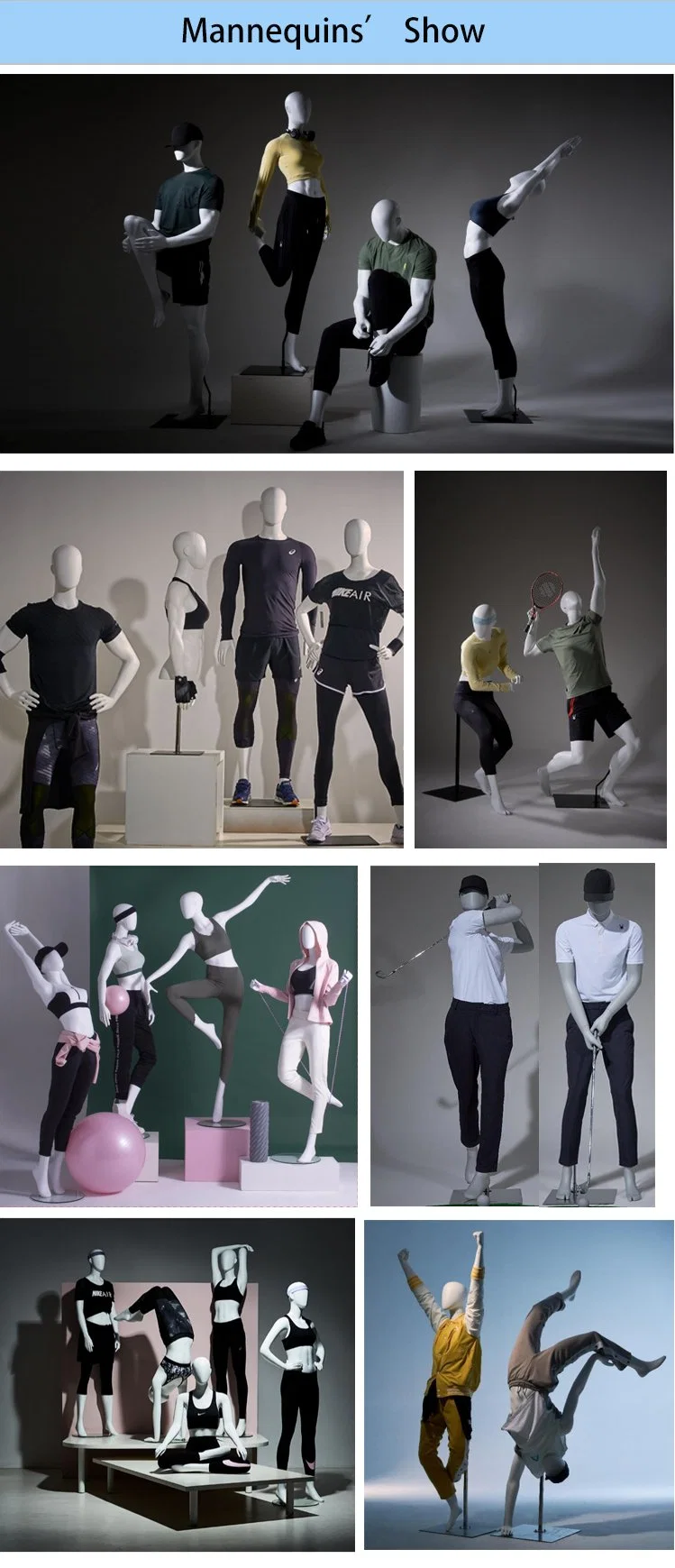 High quality/High cost performance Sport Running Golf Mannequin Female Yoga Mannequins