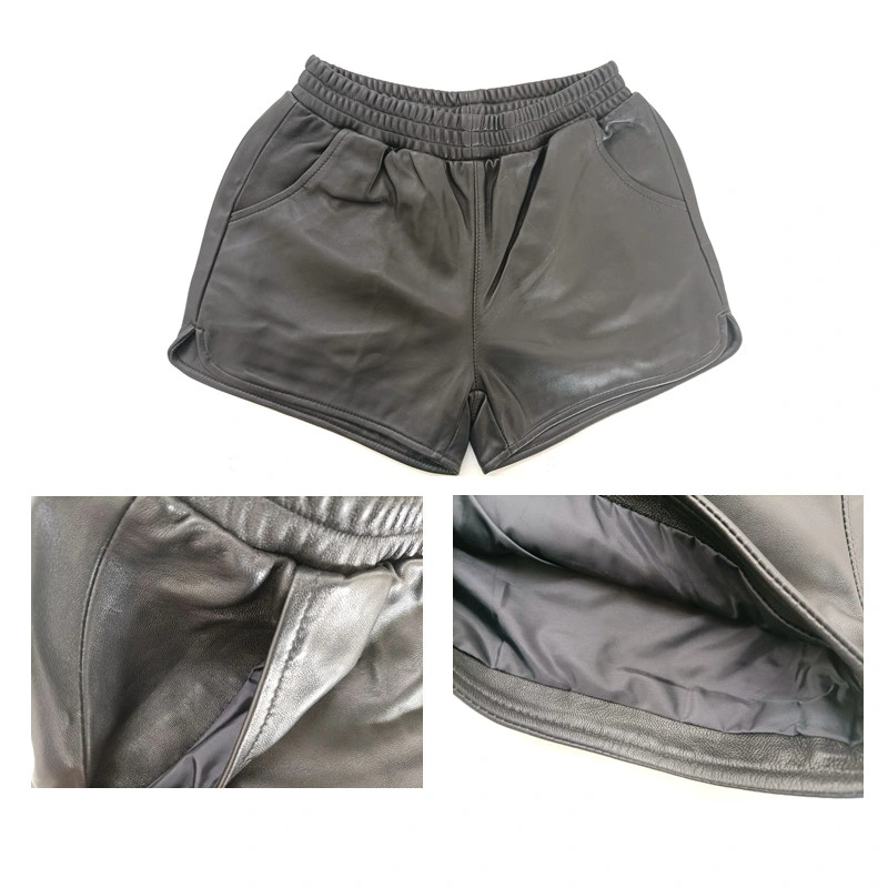 Genuine Leather Apparel Wholesale/Supplier Short Tousers PU High Waisted Pants