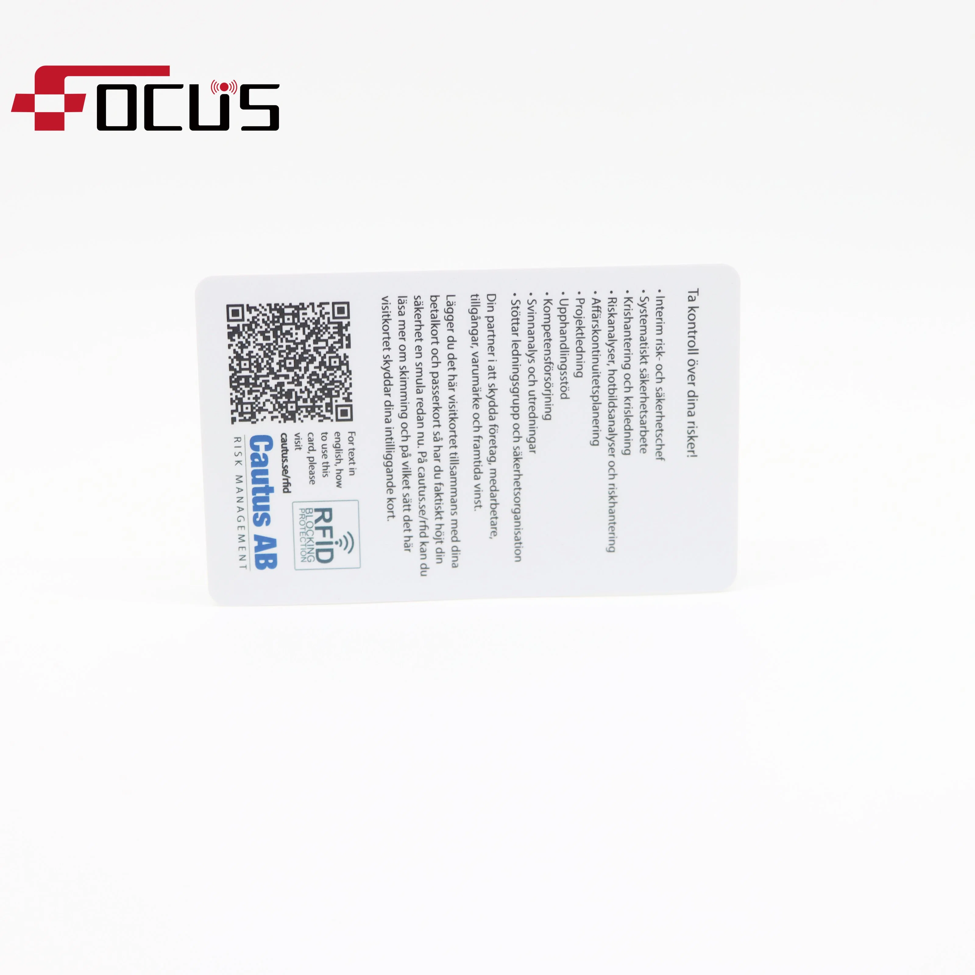 High Quality Custom Printed RFID Blocking Card Personalized with Smart Chip