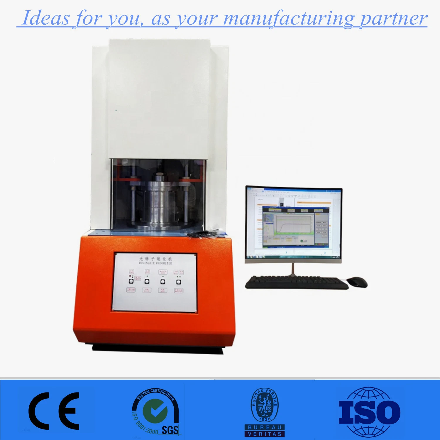 Laboratory Rubber Rotorless Rheometer Equipment