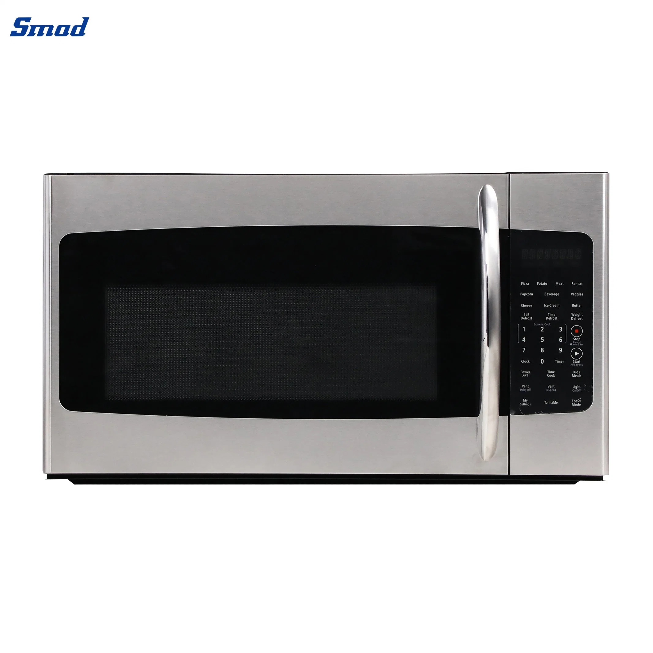 SMAD 1,6 a 1,8 Cu. FT Kitchen Stand Acero inoxidable rápido hornear comida Grill Convection Pan Tostadora incorporada Negro eléctrico sobre la gama Horno de microondas