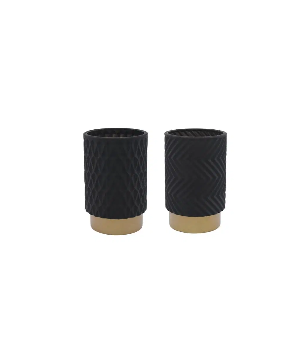 Hot Sale 30ml-720ml Black Glass Candle Jar Holders for Candles Making with Lid and Gift Box