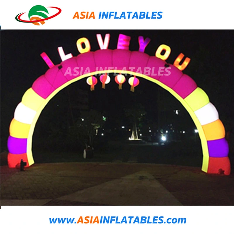 Color Changing Round Decorative Proposal Archway Inflatable Wedding Arch