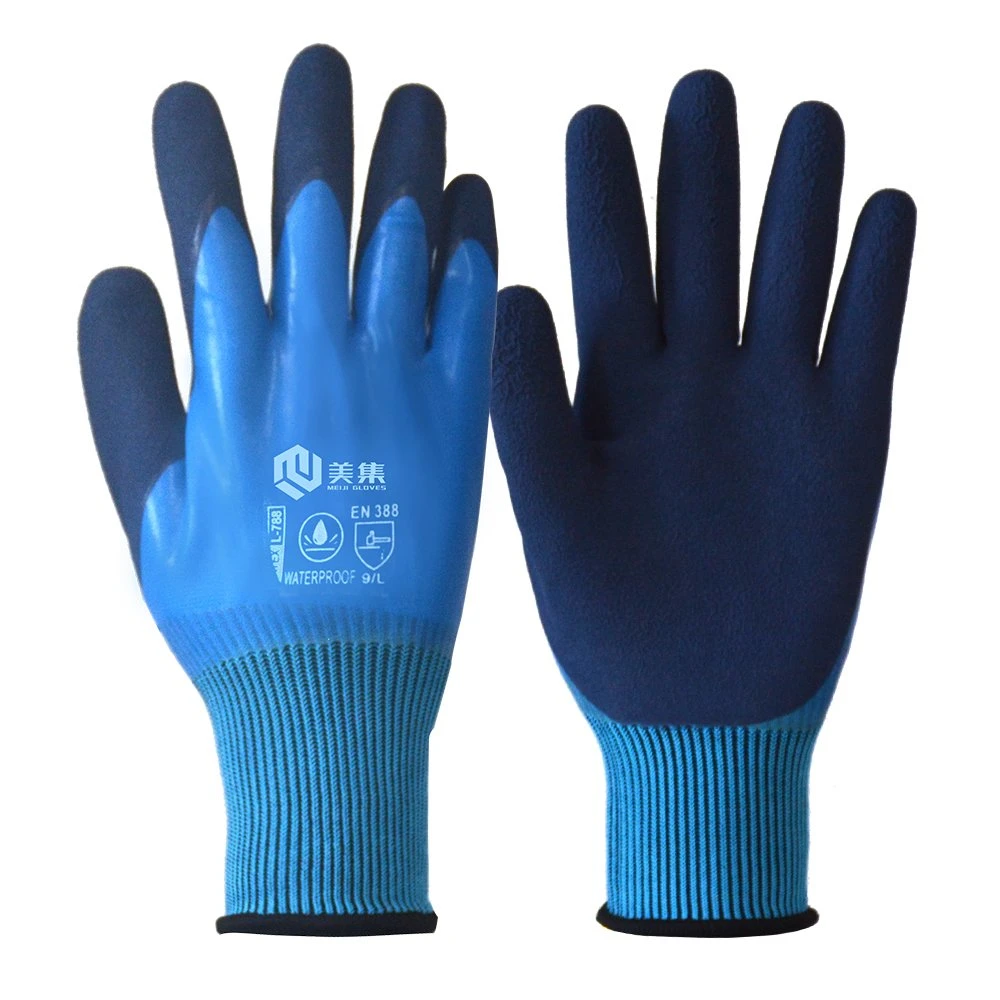 Cruce de Latex impermeable Wholesale/Suppliers trabajos industriales guantes de seguridad