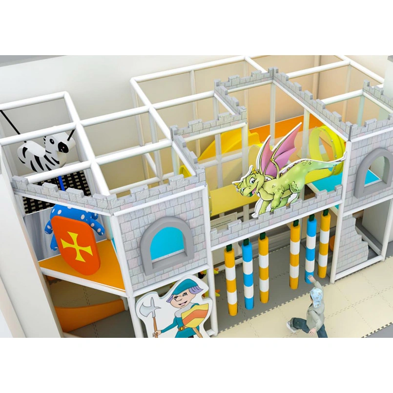 High quality/High cost performance  Kids Castle Theme Indoor Playground with Big Slides