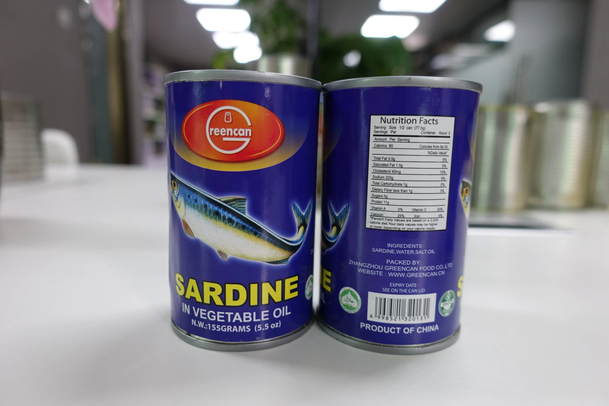 Hot Selling 125g/155g Canned Sardine Fish in Oil