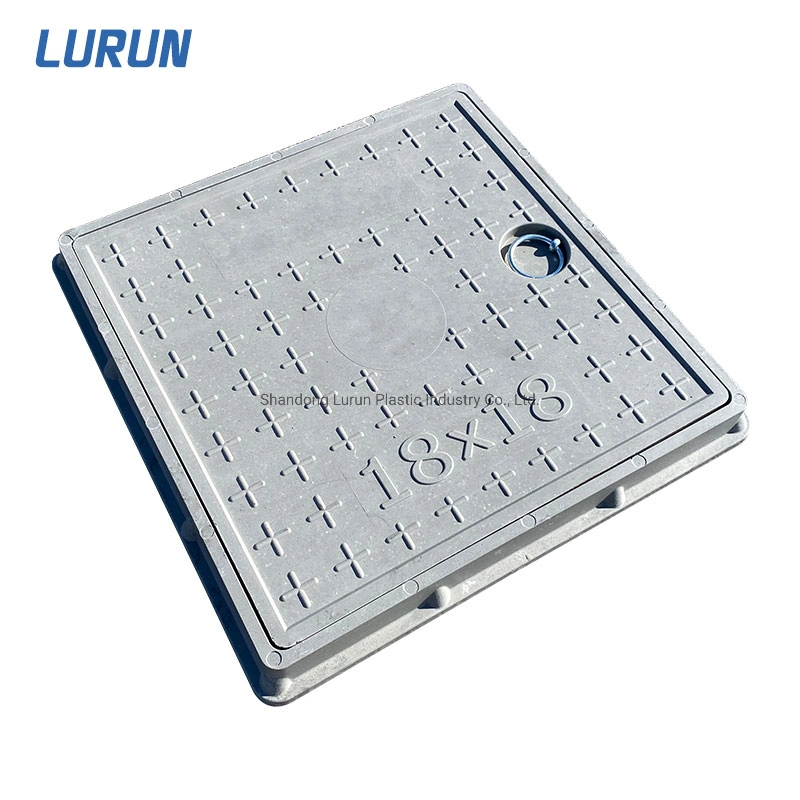 Square 500X500 SMC Composite Resin Double Layer Insulation Manhole Cover