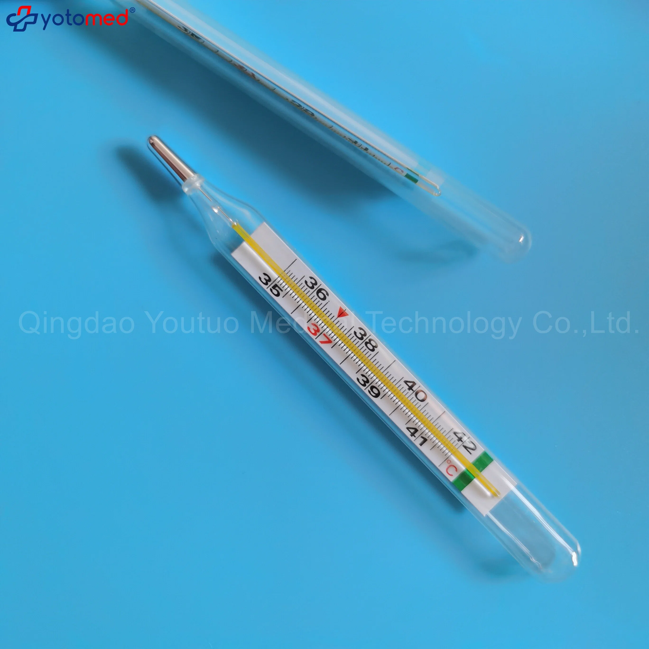 Mercury-Free Glass Thermometer Armpit Clinical Thermometer Hospital Pharmacy Medical Mercury 12PCS Packing