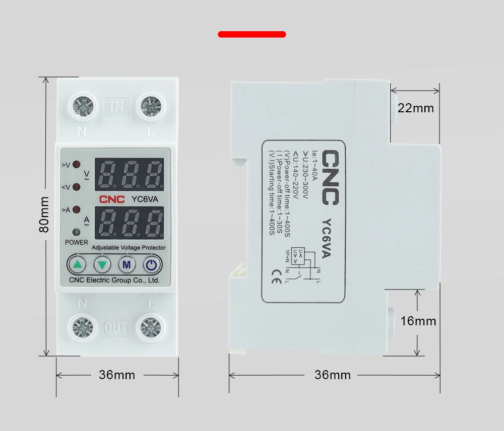 40 A 63 picos de tensión del controlador de protector de la actual protección en virtud Relayl