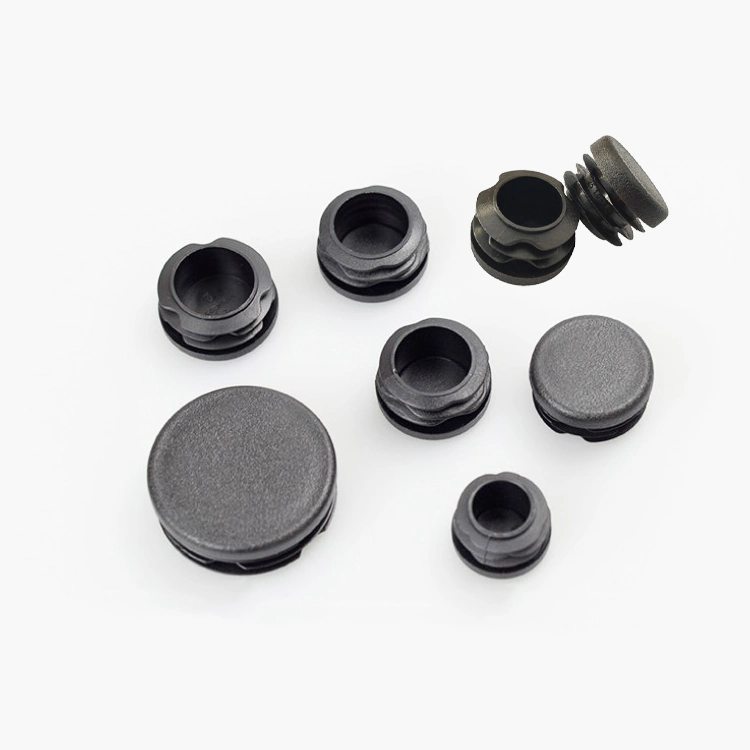 10 12 15 76.2 80 100mm Round Furniture Plastic Hole Plug Pipe End Cap 16 22 30 32 38 40 50 60mm Tube Insert for Steel Tube Chair Desk Leg