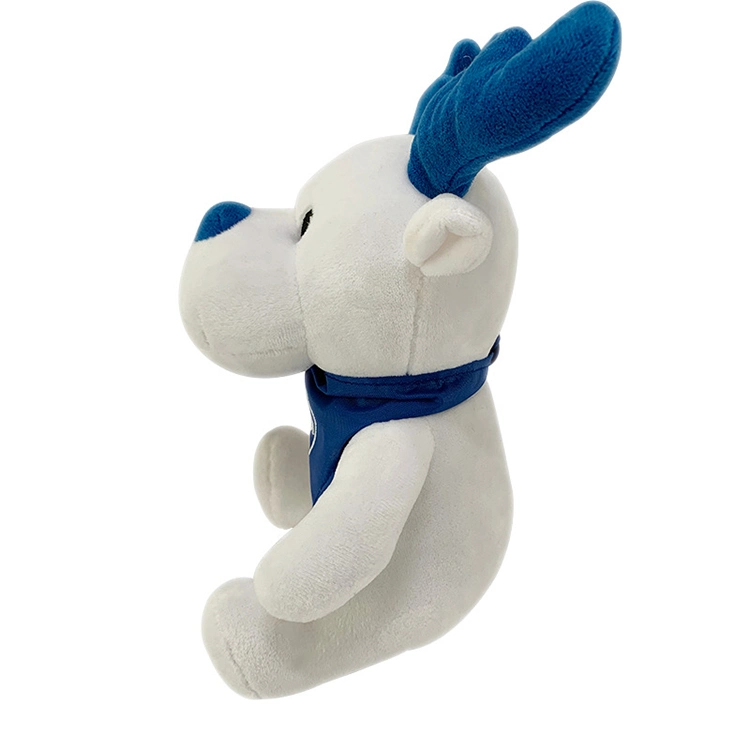 Presente de Natal quente Venda por Atacado Custom Stuffed Plush Animal Toy White Boneca Moose