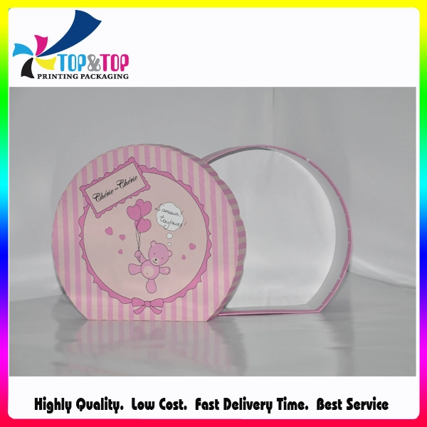 Convenient Use Fancy Paper Round Tissue Box