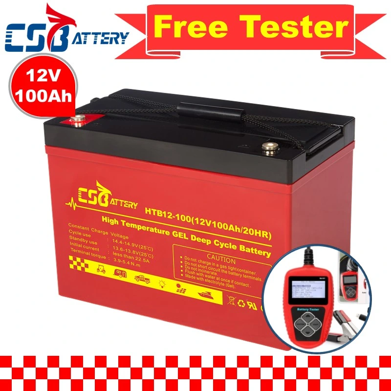 Csbattery 12V100ah Solar Gel batterie onduleur batterie solaire génératrice maintenance gratuite Baterí une énergie solaire longue vie / Boo