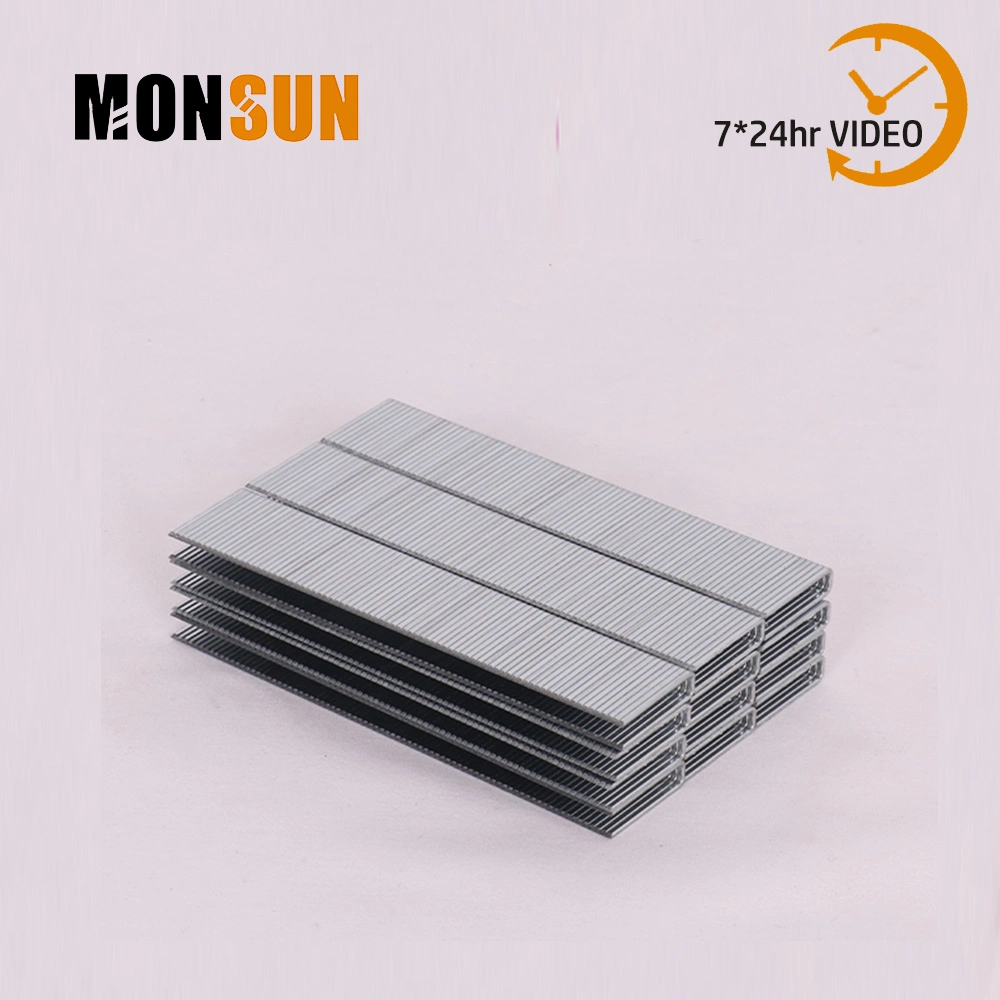 Galvanized Steel Staples Glue Collated Narrow Crown Staples for Woodwork and Flooring