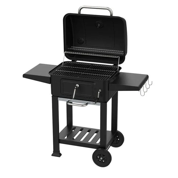 Adjustable Height Smoker Garden Charcoal Barbecue Grill