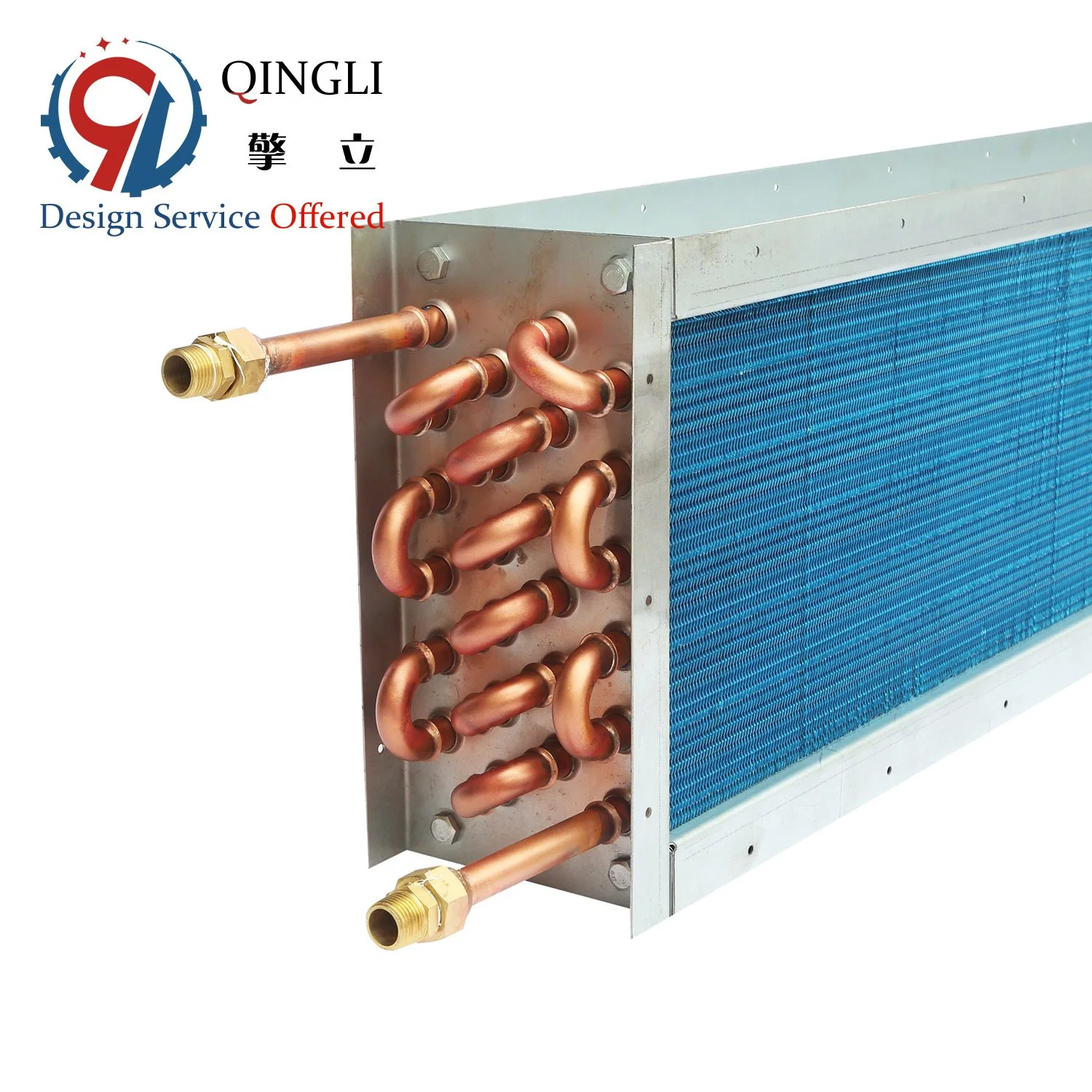 Aluminum Fin Copper Tube Air Cooler Condenser Coil for Freezer