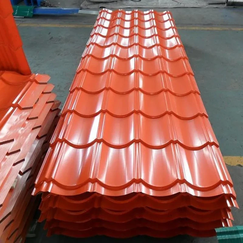 Orange Color Series Zinc Coated Galvanized Decorative Corrugated Plate