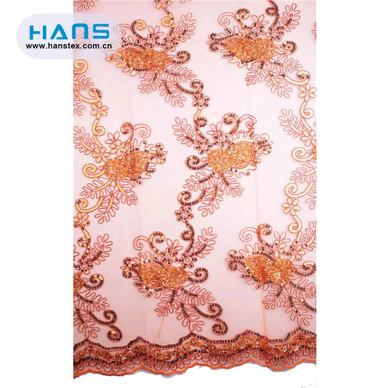 Hans New Custom Latest Arrival Satin Lace Fabric