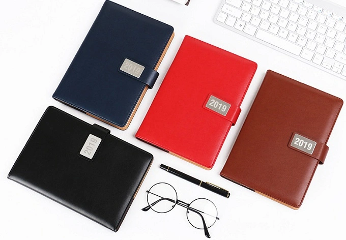 New Customized Gift Office Supply A5 PU Cover Notebook with Magnetic Snap