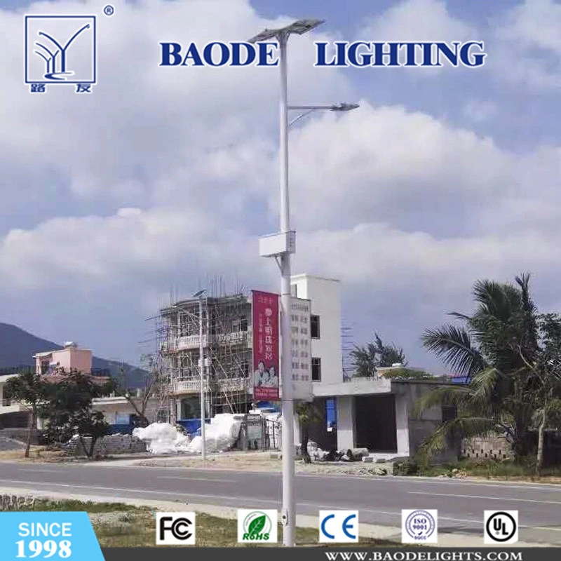 Baode Lights New Design All in One LED 6m Solar Street Light Pole for Government Road LED Lighting Project with 24year Production Line Experience