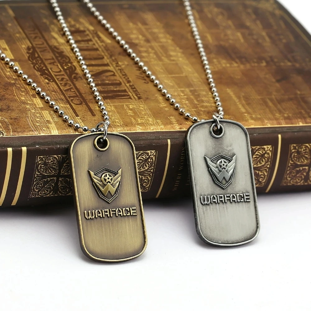 Promotional Price Hot Sale Warface Customized Antique Plated Pendant Name Tag