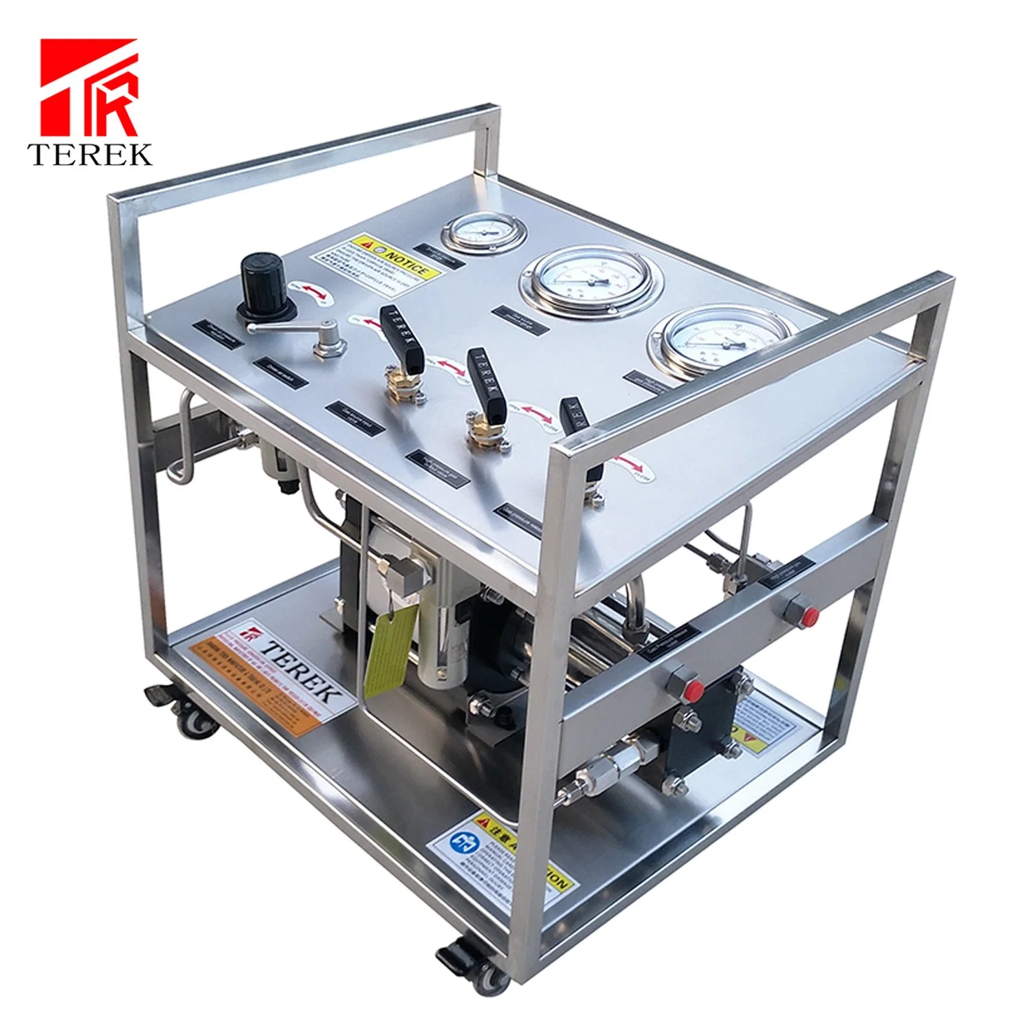 Terek for Gas Transfer and Recycling Pneumatic Piston Pump Pressurized Gas Tester Bench